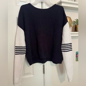 LA Hearts Knit Cropped Striped Sweater